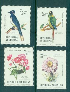 Argentina - Sc# B65-8. 1976 Birds and Flowers. MNH $4.25.