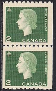 Canada #406 2 cent Queen Elizabeth Coil P. mint OG NH VF-XF