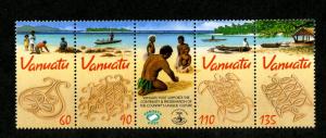 VANUATU 792Cd  MNH STRIP /4 SCV $9.00 BIN $5.00