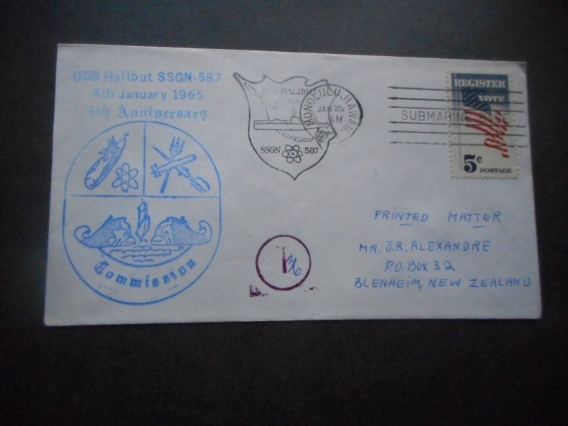 Naval History Cachet Cover USS Halibut SSGN 587