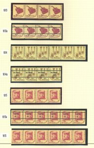 U.S. #MINT STRIP SET 