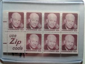 SCOTT # 1395 D PANE EISENHOWER GEM MINT NEVER HINGED !! 1971 AMAZING !!!