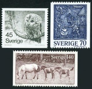 Sweden 1977 #1212-4 MNH. Various