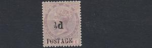 TOBAGO  1896  S G 33   1/2D ON 4D  LAKE & CARMINE  SOME GUM TONED CAT £100