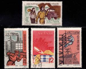 North Viet Nam Scott 595-598 Used stamp set