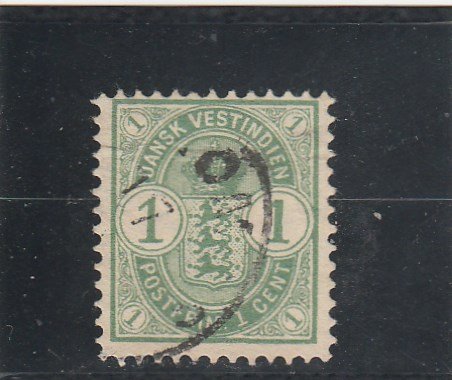 Danish West Indies  Scott#  21  Used  (1900 Arms)