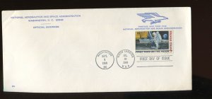 C76 1st Man on the Moon FDC on NASA Penalty Official Business Envelope (916 d)