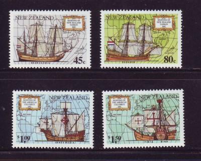 New Zealand Sc 1089-92 1992 Columbus Tasman stamps NH