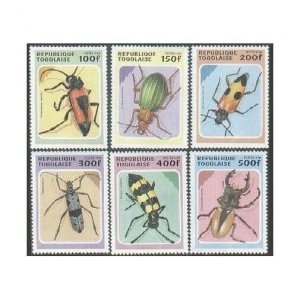 Togo 1706-1711,MNH.Michel 2396-2401. Beetles 1996.