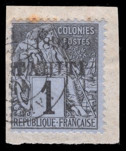 MOMEN: FRENCH COLONIES IN TAHITI SC #17 1893 USED LOT #65032