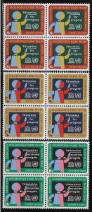 UNITED NATIONS - SC# 134-36 B/4  FVF/MNH 1964