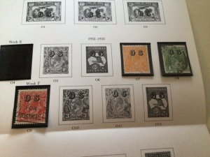 Australia officials used stamps on folded album page  A10135