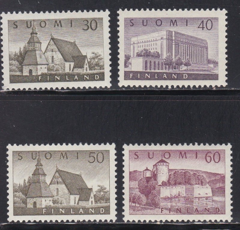 Finland # 336-338A, Architecture - Buildings, LH, 1/3 Cat.