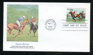 US 2759 Sporting Horses - Polo UA Fleetwood cachet FDC
