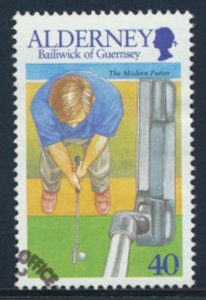Alderney  SG A172  SC# 173 Golf  First Day issue cancel see scan