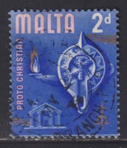 Malta 315 Proto-Christian Lamp, Roman Temple, Chrismon 1965