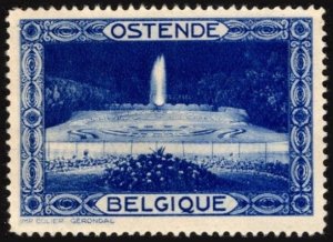 Vintage 1930's Belgium Tourism Poster Stamp Ostende Unused