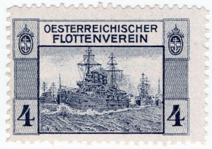 (I.B) Austria Cinderella : Austrian Navy Society 4fl