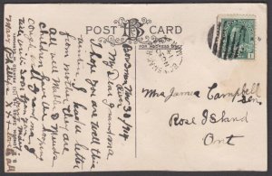 CANADA 1914 Postcard BOWSMAN RIVER / MAN cds................................U371