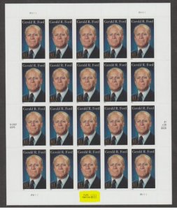 U.S. Scott #4199 Gerald Ford Stamps - Mint NH Sheet - Highlighted LL Plate