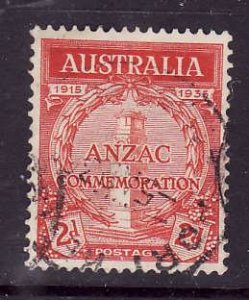 Australia-Sc#150-used 2p red -Whitehall Cenotaph-1935-