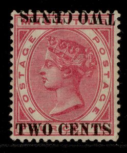 MAURITIUS SG118c, 2c on 4c carmine, LH MINT. Cat £90.