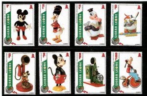 Sierra Leone 1995 - Disney - Toys - Set of 8 Stamps - Scott #1833-40 - MNH