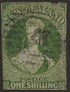 New Zealand 15  1862 1 sh.  fine used