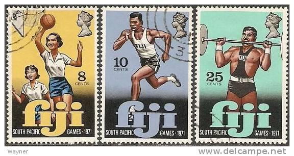 Fiji 1971 4th So. Pacific Games Scott 321-323 used