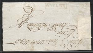 J) 1853 MEXICO, SAN LUIS POTOSI, CERTIFICATION HANDSTAMPS DATING ON REGISTERED F
