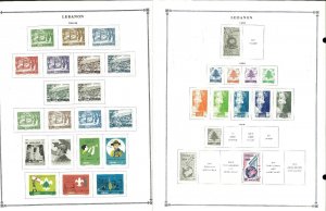 Lebanon 1947-1972 M & U Hinged on Scott International Pages