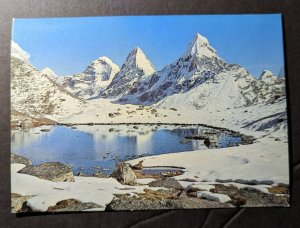 1977 Nepal Postcard Cover Signed German Mount Everest Expedition Kathmandu 2