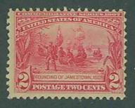 USA SC# 329 Founding of Jamestown 2c MH