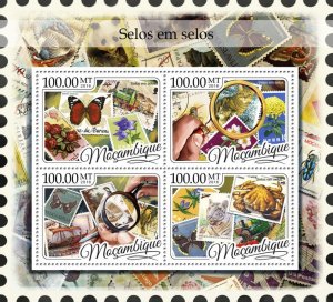 MOZAMBIQUE - 2016 - Stamps on Stamps - Perf 4v Sheet - Mint Never Hinged