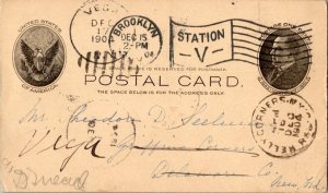 United States U.S. Government Postal 1c McKinley Postal Card 1904 Brooklyn, N...