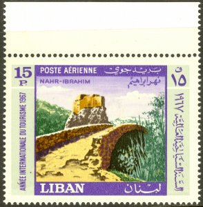 LEBANON 1967 15p International Tourist Year Airmail Sc C512 MNH
