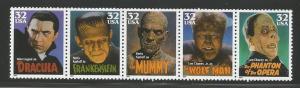 Scott #3172a MNH Classic Movie Monsters Strip of 5