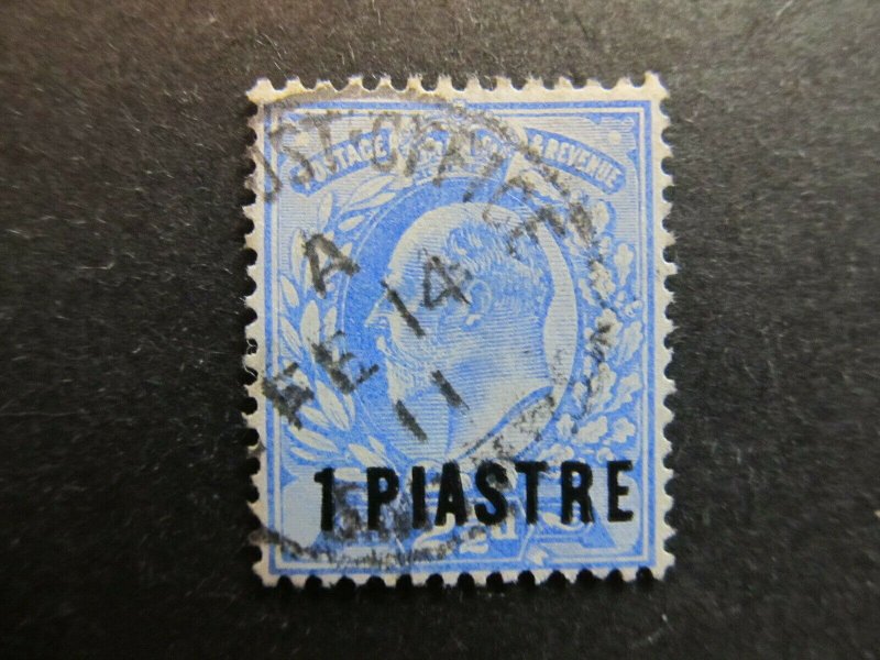 A4P9F8 Great Britain Offices in Turkish Empire 1906 Perf. 14 1pi on 2 1/2p used