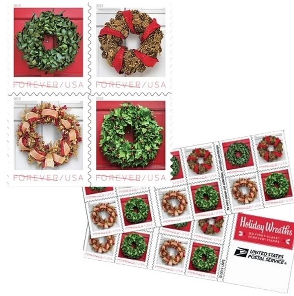 2019 Wreaths Forever stamps 2 books total 40 stamps