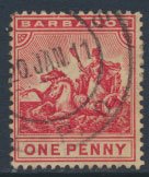 Barbados  SG 165 SC#  94   Used   (Red colour  1909) see scan