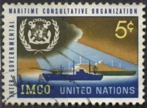 UN 123 (used) 5¢ IMCO Maritime Org. (1964)