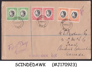 SOUTH WEST AFRICA - 1937 KGVI CORONATION - 6V - FDC