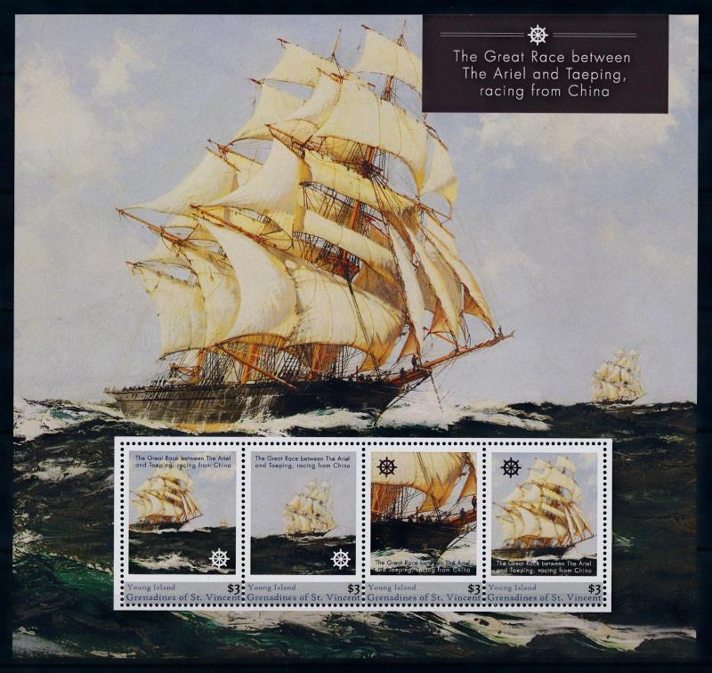 [93177] Young Isl. Gren. St. Vincent 2011 Ships Great Race from China Sheet MNH