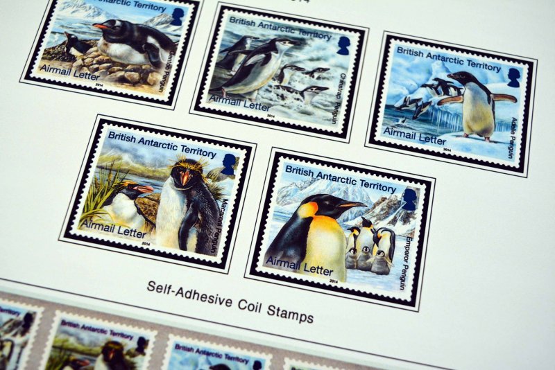 COLOR PRINTED BRITISH ANTARCTIC 2011-2020 STAMP ALBUM PAGES (33 illustr. pages)