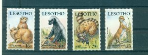 Lesotho - Sc# 665-8. 1988 Wild Animals. MNH $8.35.