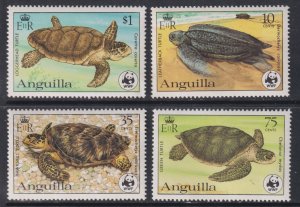 1983 Anguilla WWF World Wildlife complete set MNH Sc# 537 / 540 CV: $38.75