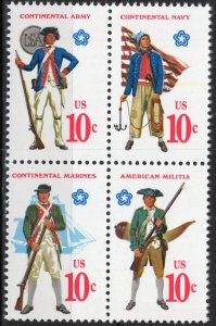 ZAYIX - US 1568a MNH Bicentennial American Revolution Uniforms 021823-S03M