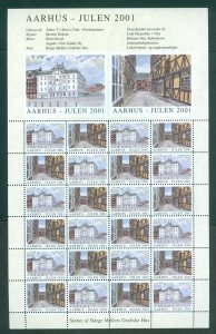 Denmark. 2001. Christmas Sheet, MNH Local: Aarhus. Y Men's Club  Nordstjernen