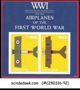 SIERRA LEONE - 2014 AIRPLANES OF THE 1st WORLD WAR / AVIATION - MIN/SHT MNH