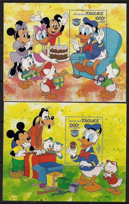 Togo Stamp 1239-1240  - Disney's Donald Duck